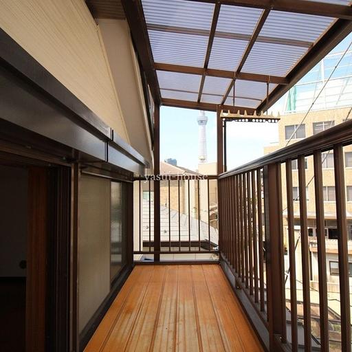 東向島2-45貸家<3階建> 3階バルコニー 道路側(屋根付)