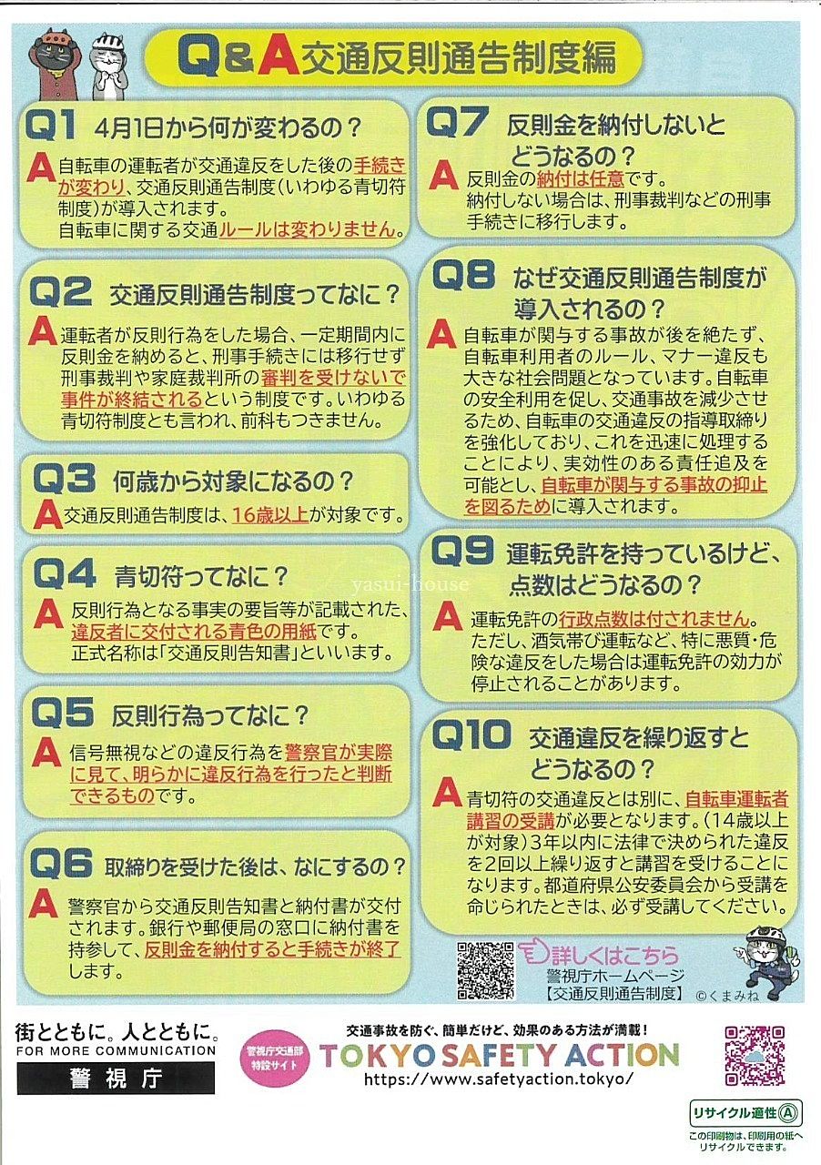 自転車NEWS 交通反則通告制度Q&A編 自転車NEWS 交通反則通告制度Q&A編